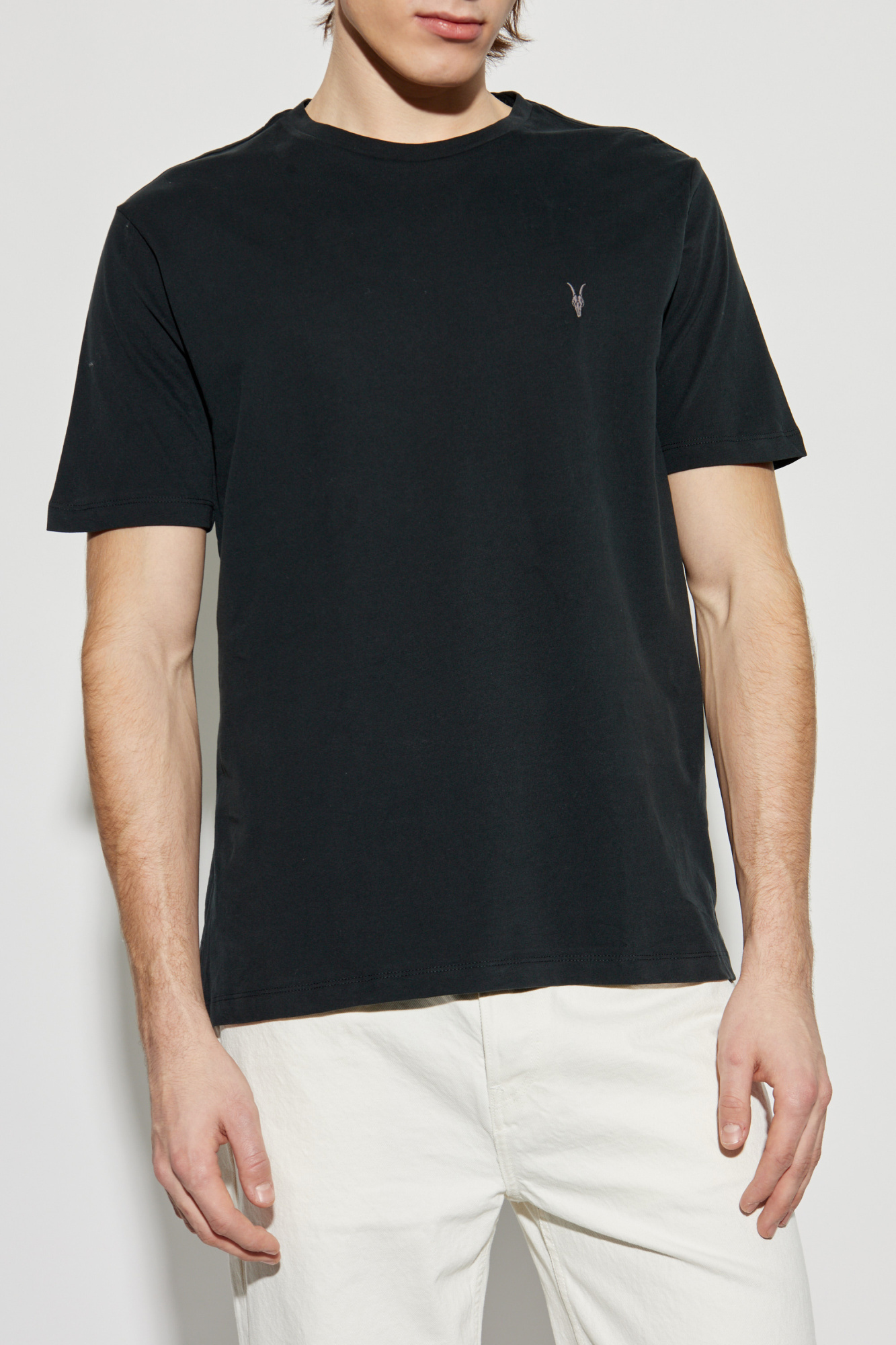 ◆25SS BAUF 3 Button Angel Slim Fit T-Shirt/3色◆ Bauf 3-Button Angel Slim Fit T-Shirt [Stripe Gray] on